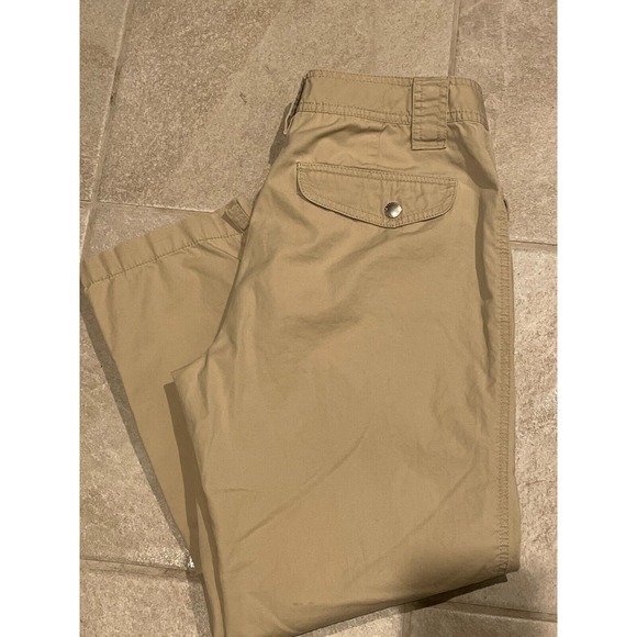 Lauren Ralph‎ Lauren Pants Womens 8 Tan Khaki Crop Cargo Pockets Utility Cotton - Picture 2 of 4